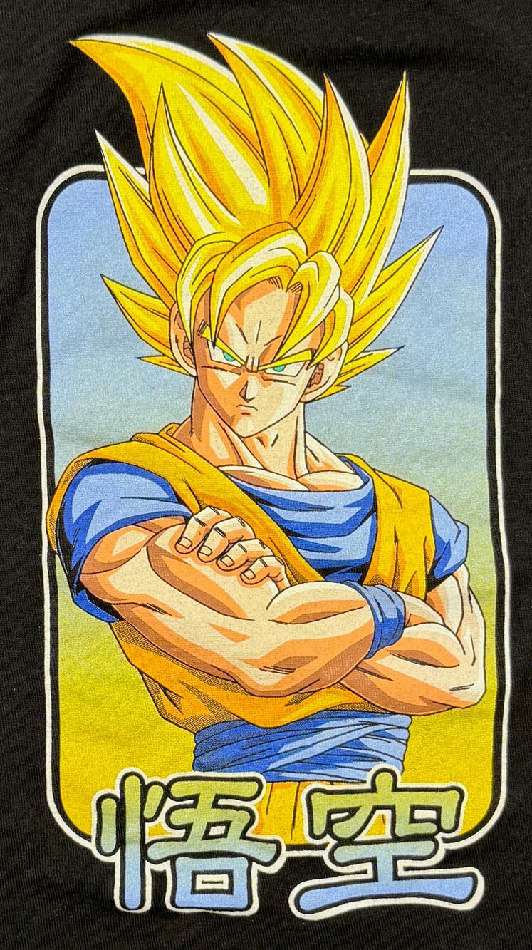 Dragon Ball Z Super Saiyan Goku Graphic Sleeveless Tank Top Men's Medium Black